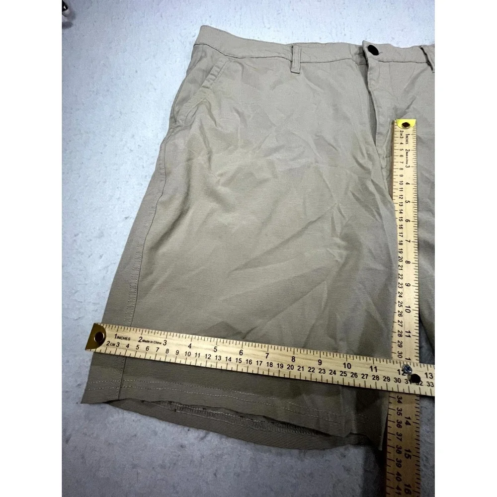 Reef Walk Shorts Mens 40 Khaki Stretch Mid Rise Slash Pocket Modern Surf Casual